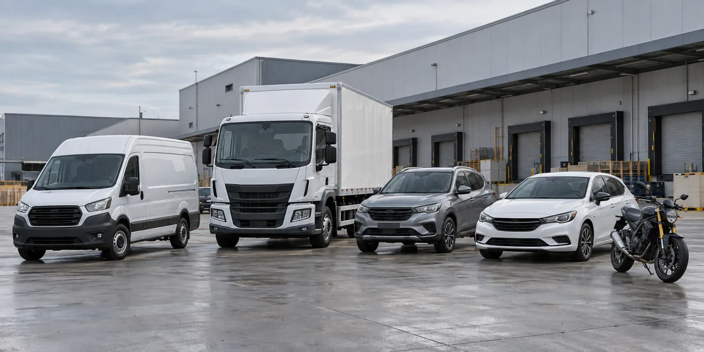 Passenger and commercial vehicles supplied for professional use