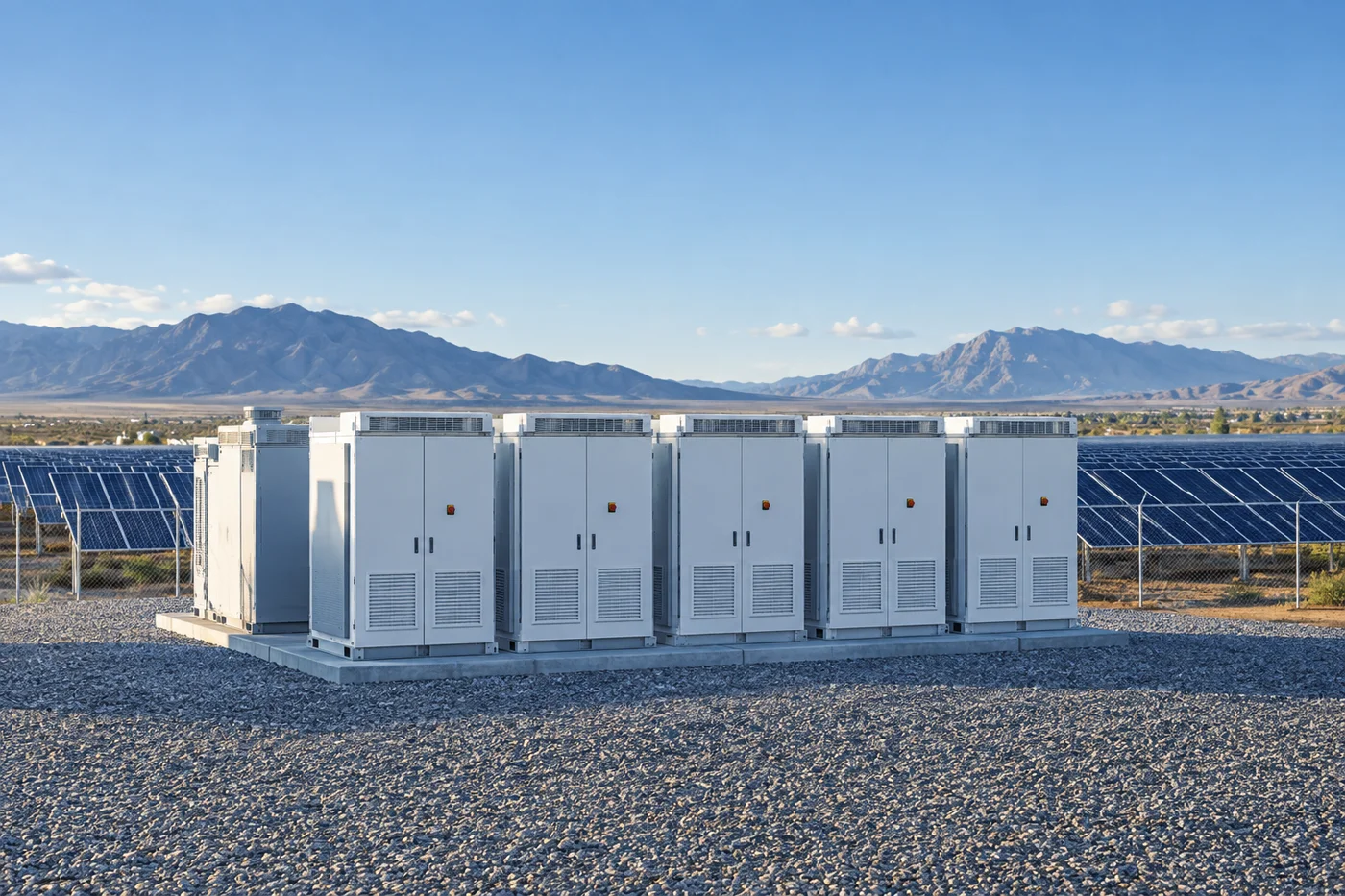 Energy storage systems and solar power infrastructure.
